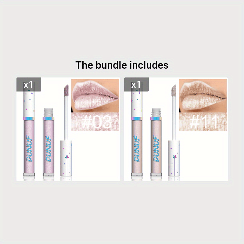Dazzling 12-Piece Shimmer Lip Gloss Set - LIPOXI