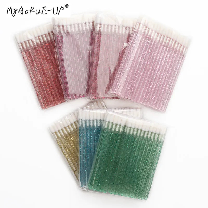 Diamond Crystal Mascara & Lip Brush Set - LIPOXI