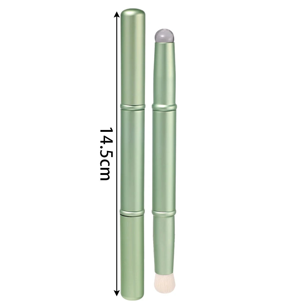 Dual-Ended Silicone & Fiber Makeup Brush - LIPOXI