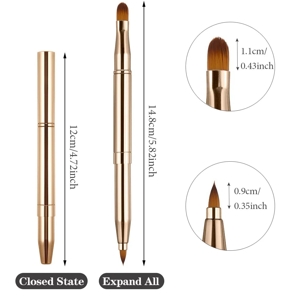 Dual-Use Retractable Lip & Eye Makeup Brush - LIPOXI