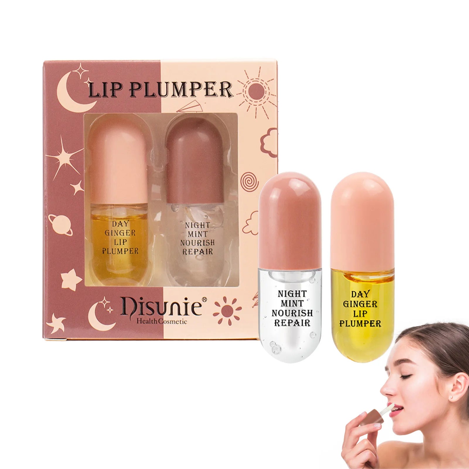 Ginger Mint Natural Lip Plumper Duo - LIPOXI