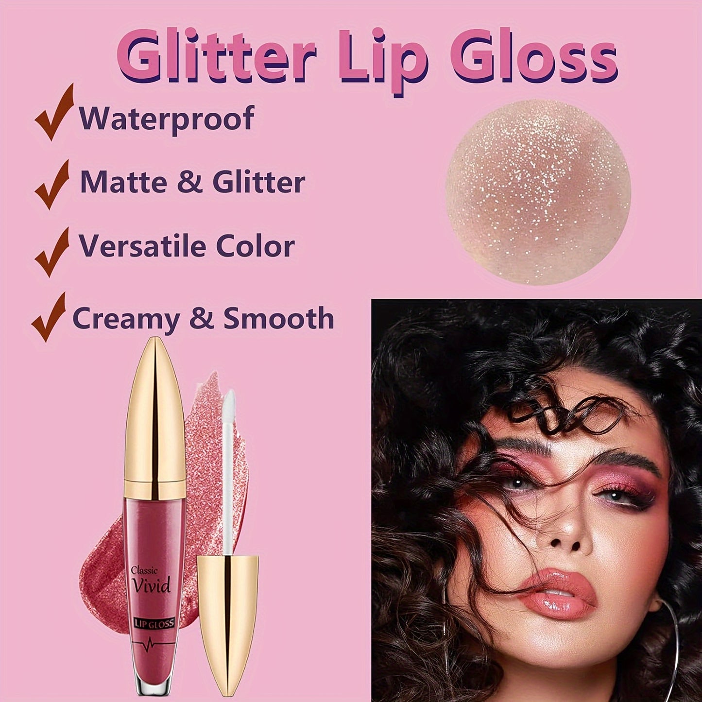Glitter Glam Long-Lasting Lip Gloss - LIPOXI