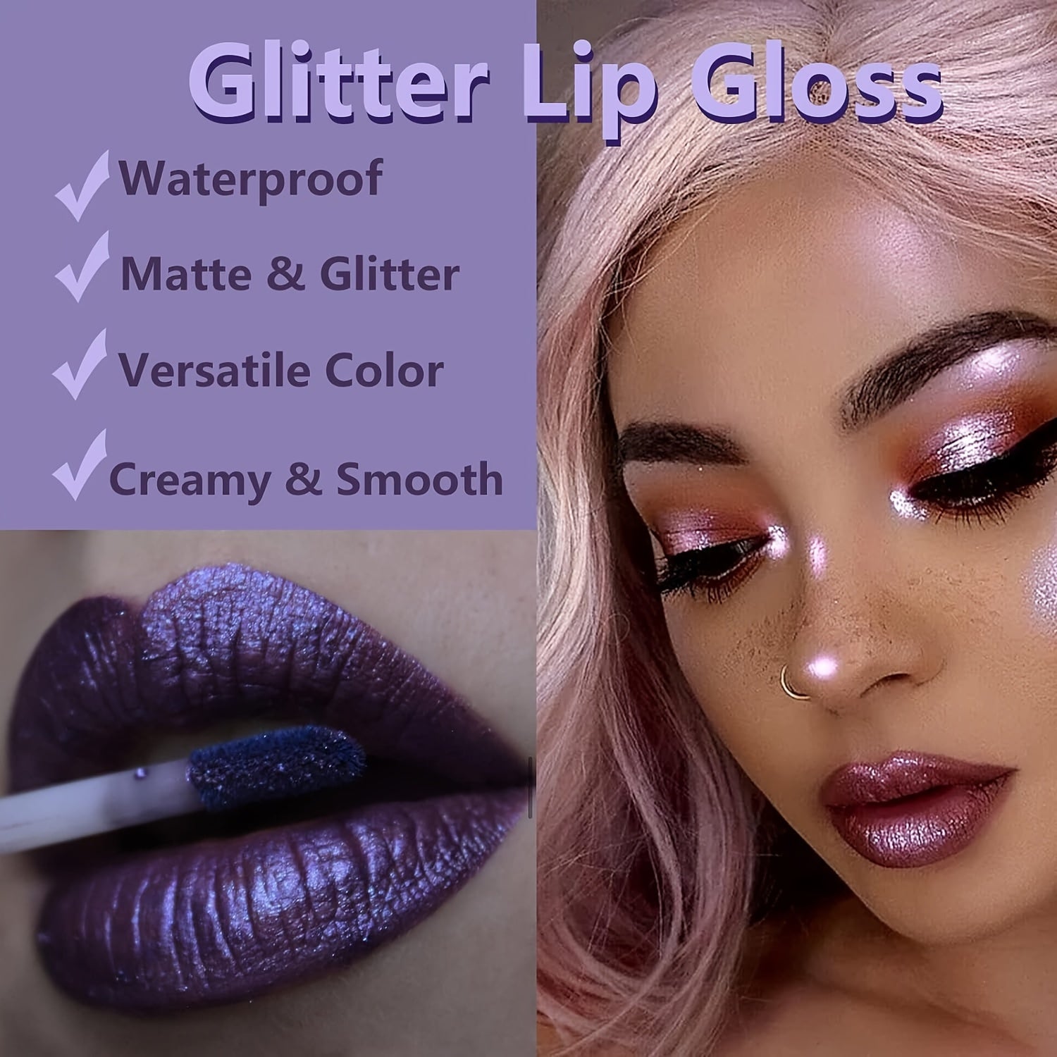 Glitter Glam Long-Lasting Lip Gloss - LIPOXI