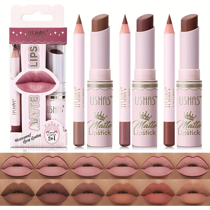 Golden Box Matte Lipstick & Liner Set - LIPOXI