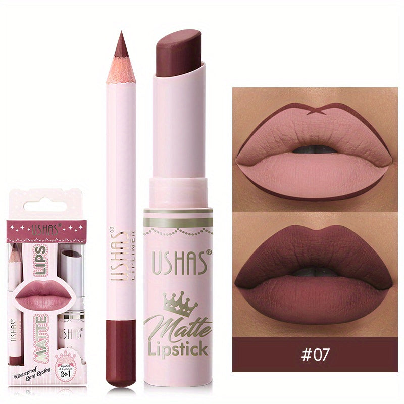 Golden Box Matte Lipstick & Liner Set - LIPOXI