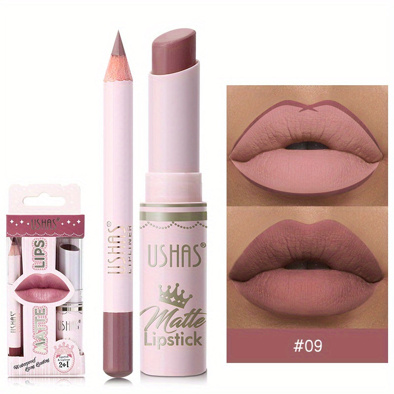 Golden Box Matte Lipstick & Liner Set - LIPOXI