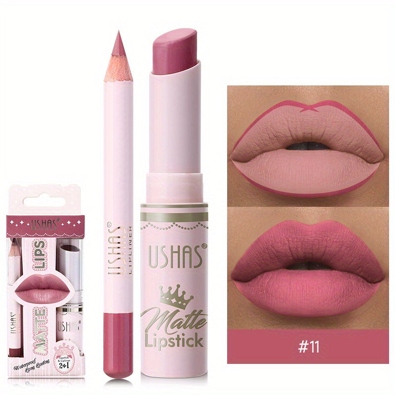 Golden Box Matte Lipstick & Liner Set - LIPOXI