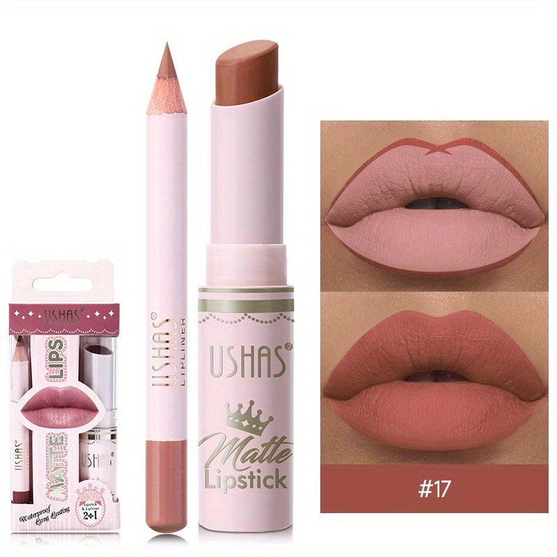 Golden Box Matte Lipstick & Liner Set - LIPOXI
