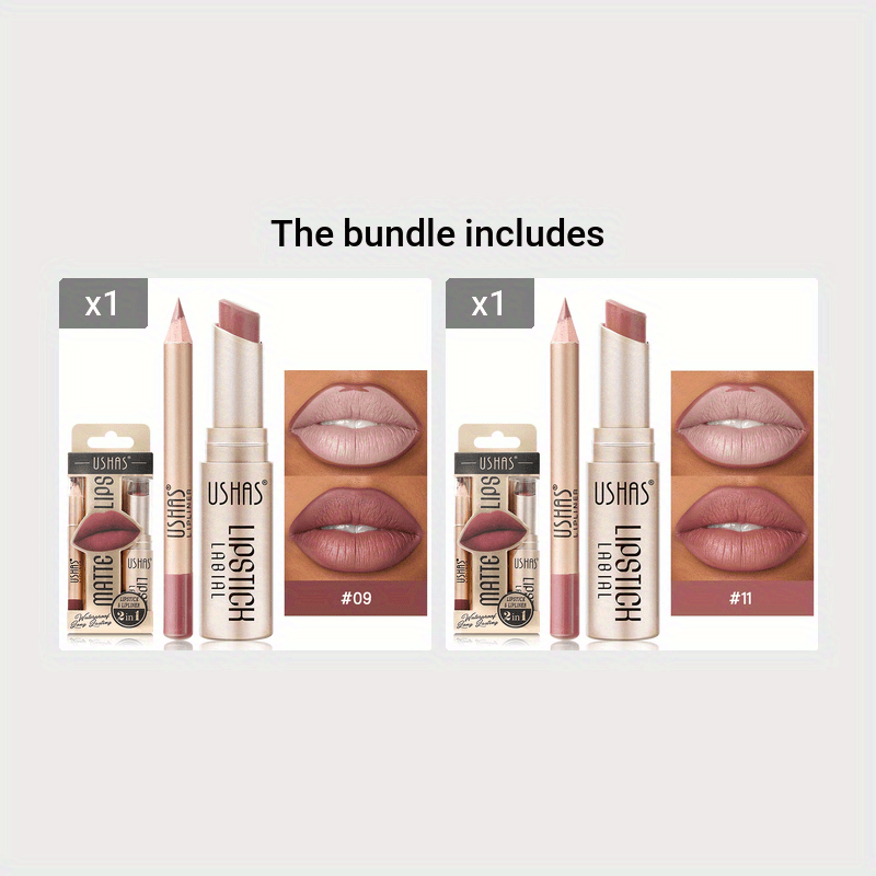 Golden Box Matte Lipstick & Liner Set - LIPOXI