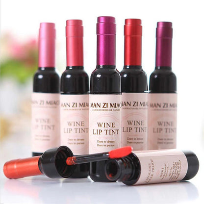 6 Colors Matte Liquid Lipstick Red Wine Bottle Shaped Lip Gloss - LIPOXI