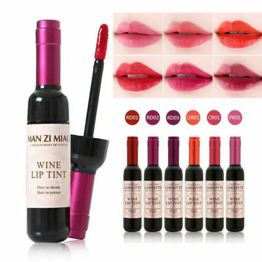 6 Colors Matte Liquid Lipstick Red Wine Bottle Shaped Lip Gloss - LIPOXI