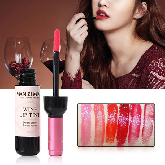 6 Colors Matte Liquid Lipstick Red Wine Bottle Shaped Lip Gloss - LIPOXI