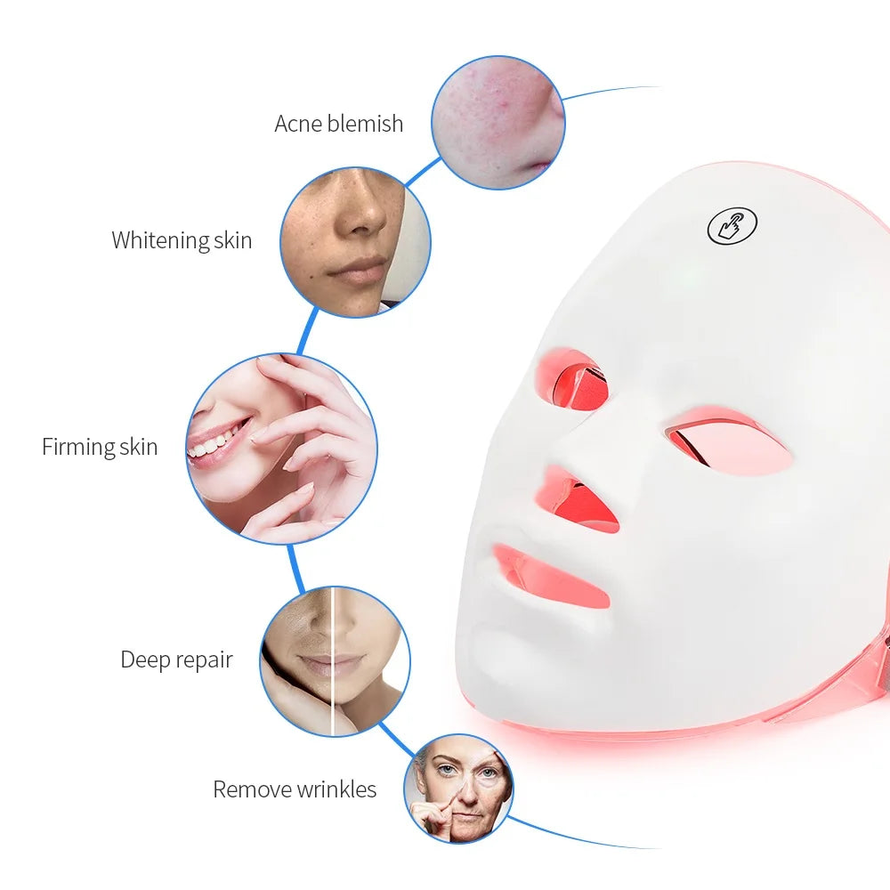 Revitalizing 7-Color LED Facial Mask - LIPOXI