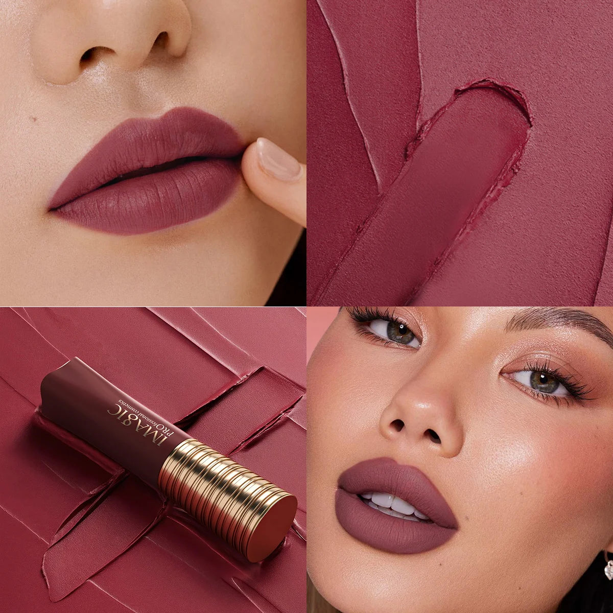 IMAGIC Waterproof Matte Lipstick - Long-Lasting, Pigmented, No