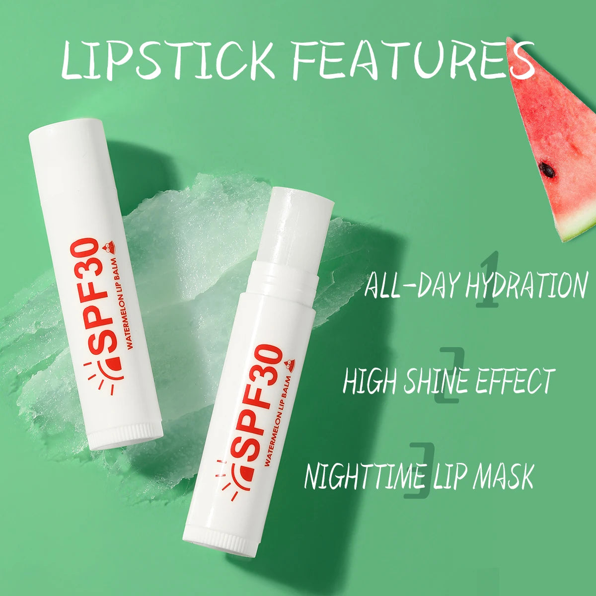 Juicy Watermelon Crystal Lip Balm - LIPOXI