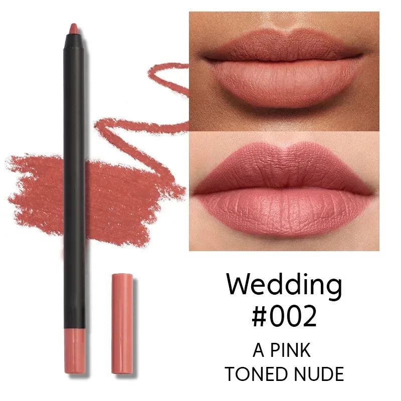 Lasting Nude Brown Lip Liner Pen Matte Makeup Women Sexy Red - LIPOXI