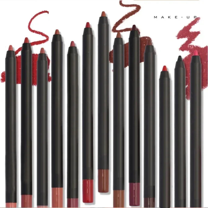 Lasting Nude Brown Lip Liner Pen Matte Makeup Women Sexy Red - LIPOXI