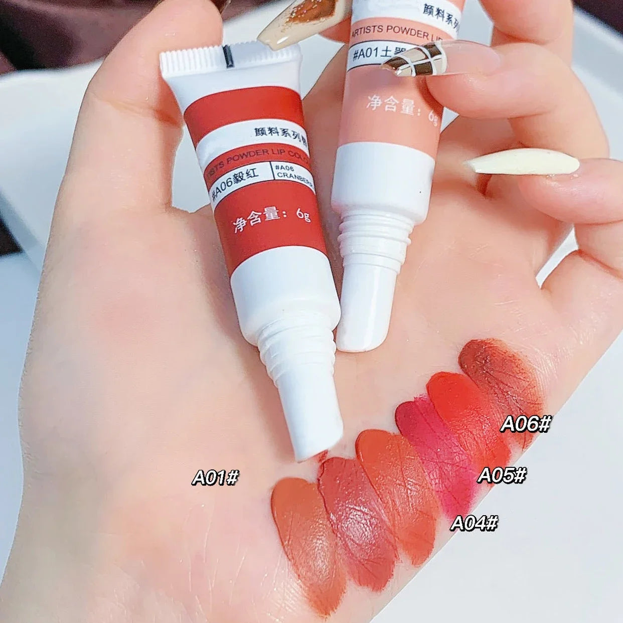 Lip Gloss Moisturizing Lip Tint Mud 6 Colors Long Lasting - LIPOXI
