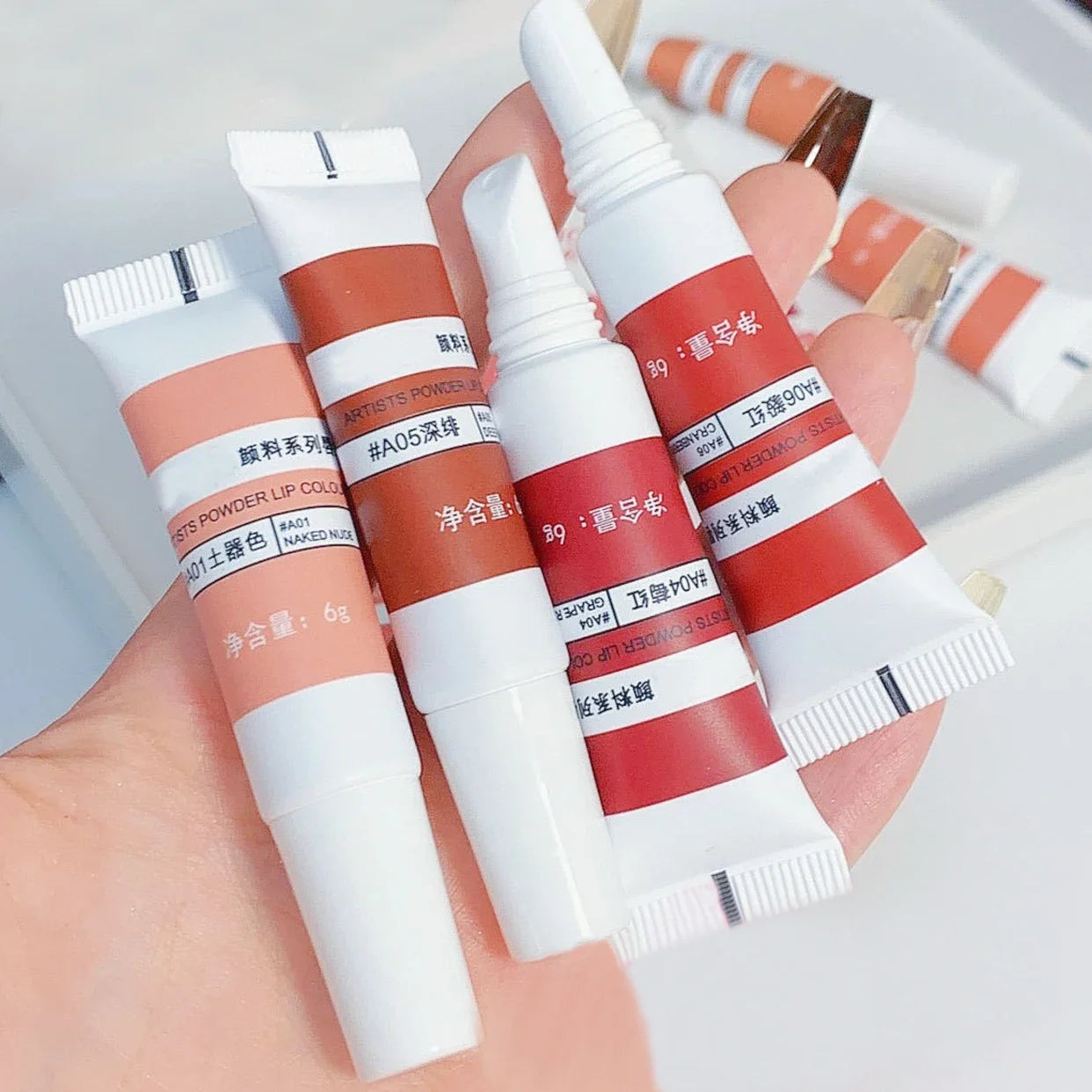 Lip Gloss Moisturizing Lip Tint Mud 6 Colors Long Lasting - LIPOXI