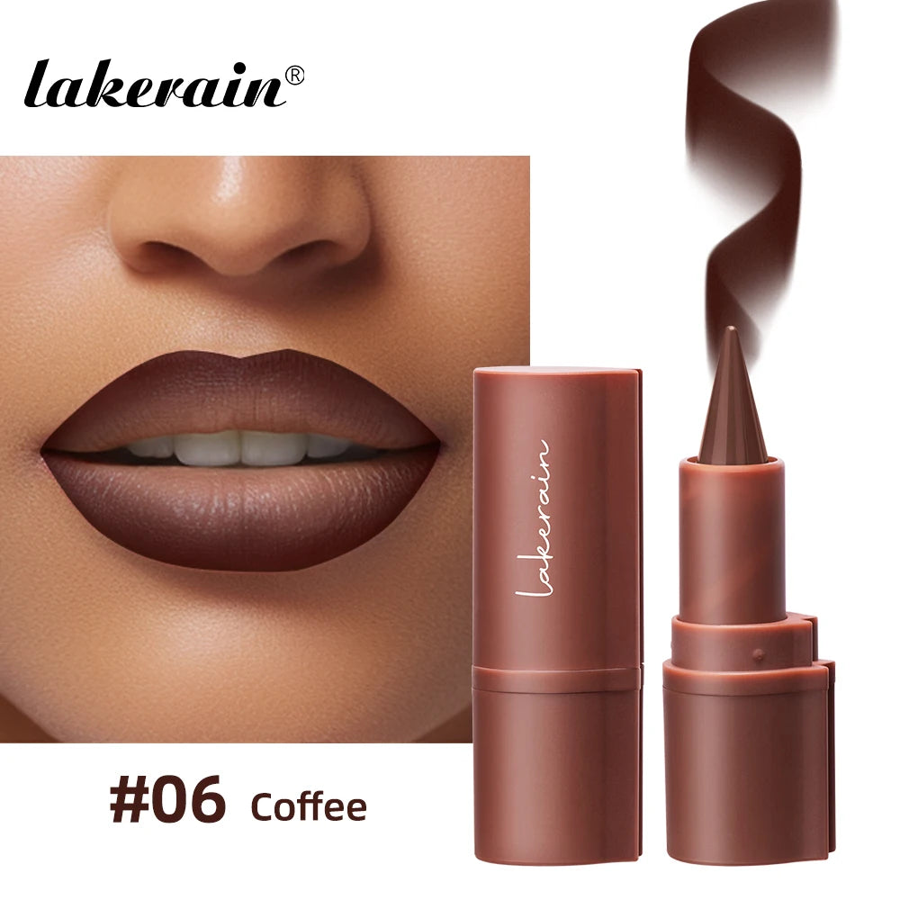 Lip Liner Tapered Gradient Matte Black Brown Velvet Lipstick - LIPOXI