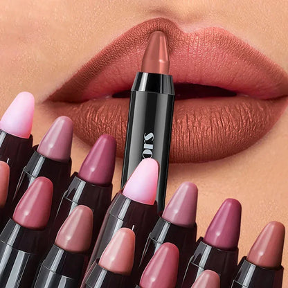 Lipstick Set Lip Tint Pen Sexy Red Long Lasting 8 Colors - LIPOXI