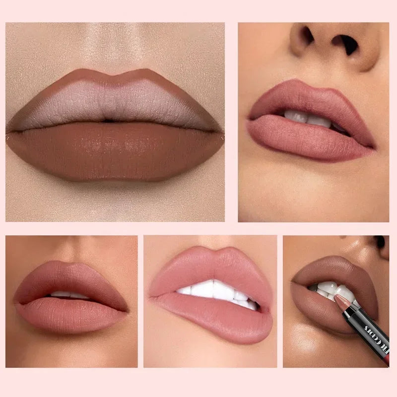 Lipstick Set Lip Tint Pen Sexy Red Long Lasting 8 Colors - LIPOXI