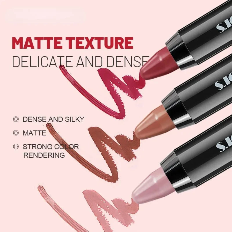 Lipstick Set Lip Tint Pen Sexy Red Long Lasting 8 Colors - LIPOXI