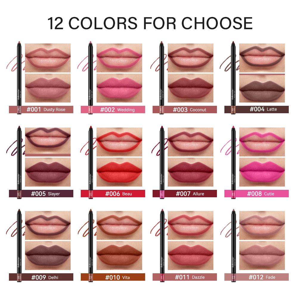 Long Lasting Waterproof Lip Liners Pencil Set Original Makeup - LIPOXI