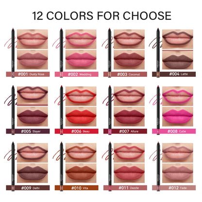 Long Lasting Waterproof Lip Liners Pencil Set Original Makeup - LIPOXI