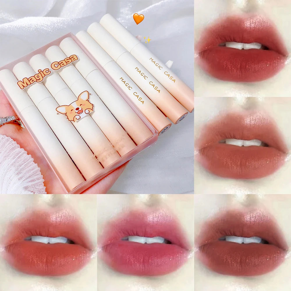 Matte Lip Gloss Set 5/6pcs Waterproof Long Lasting Lipstick - LIPOXI