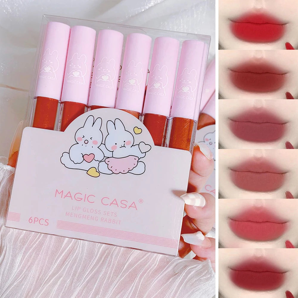 Matte Lip Gloss Set 5/6pcs Waterproof Long Lasting Lipstick - LIPOXI