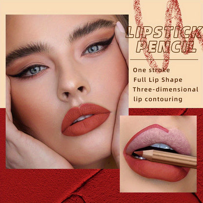 Matte Masterpiece: 12-Color Smudge-Proof Lip Liner Set - LIPOXI