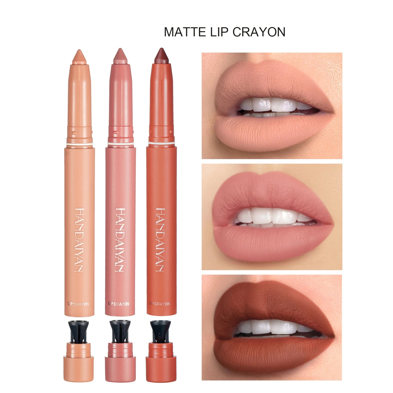 Matte Nude Lipstick Lip Liner 2 in 1 Waterproof Makeup - LIPOXI