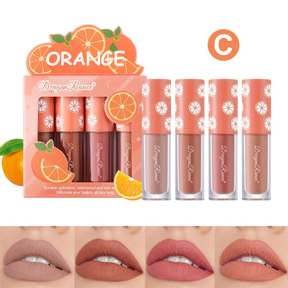 Mini Velvet Matte Lip Gloss Set 4-Piece Long-Lasting Tint - LIPOXI
