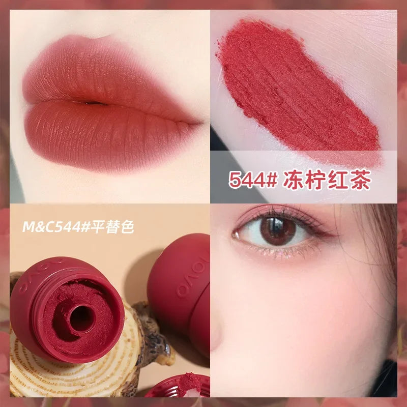 NOVO Velvet Matte Lipsticks Jar Waterproof Non-stick Cup Makeup - LIPOXI