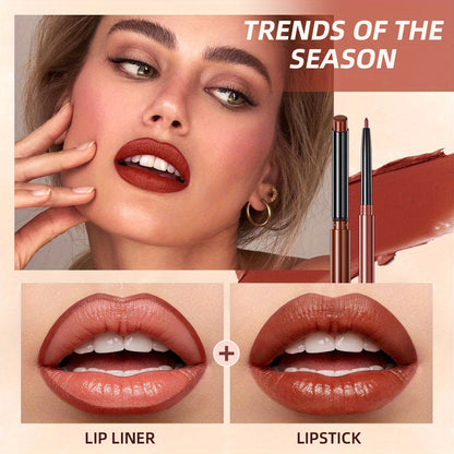 Nude Elegance Lipstick & Lipliner Set - LIPOXI