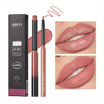 Nude Elegance Lipstick & Lipliner Set - LIPOXI