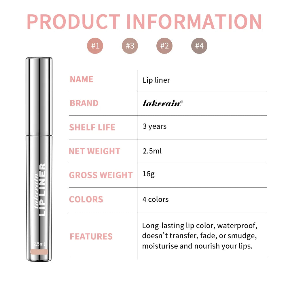 Peel Off Lip Liner Waterproof Long Lasting Liquid Lipstick - LIPOXI