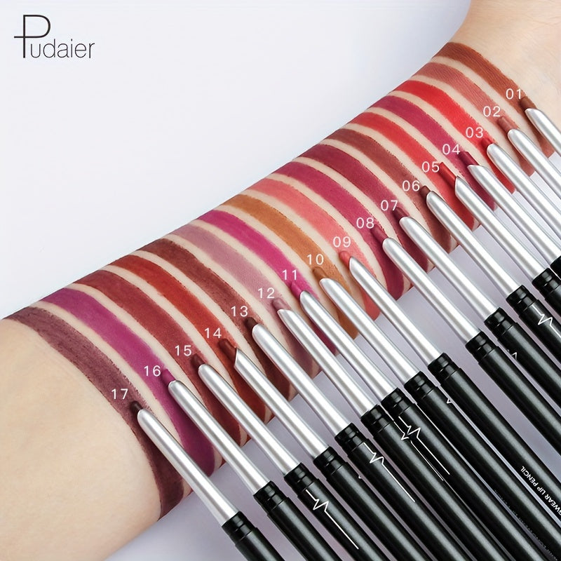 Pudaier Ultimate 17-Color Lip Liner Set - LIPOXI