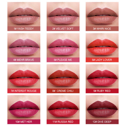 Red Tube Lipstick Series Matte Lip Balm - LIPOXI