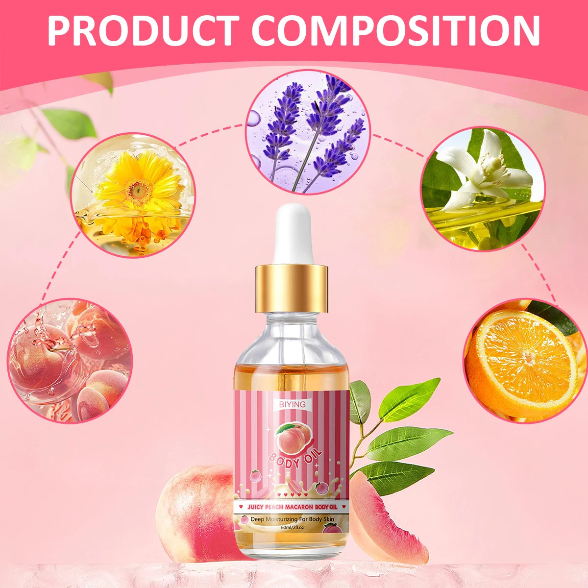 Peach Bliss Hydrating Body Oil - LIPOXI