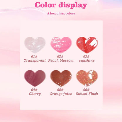 6pcs Set Cheap Korean Makeup Lip Oil Lipsticks Gloss Pack - LIPOXI