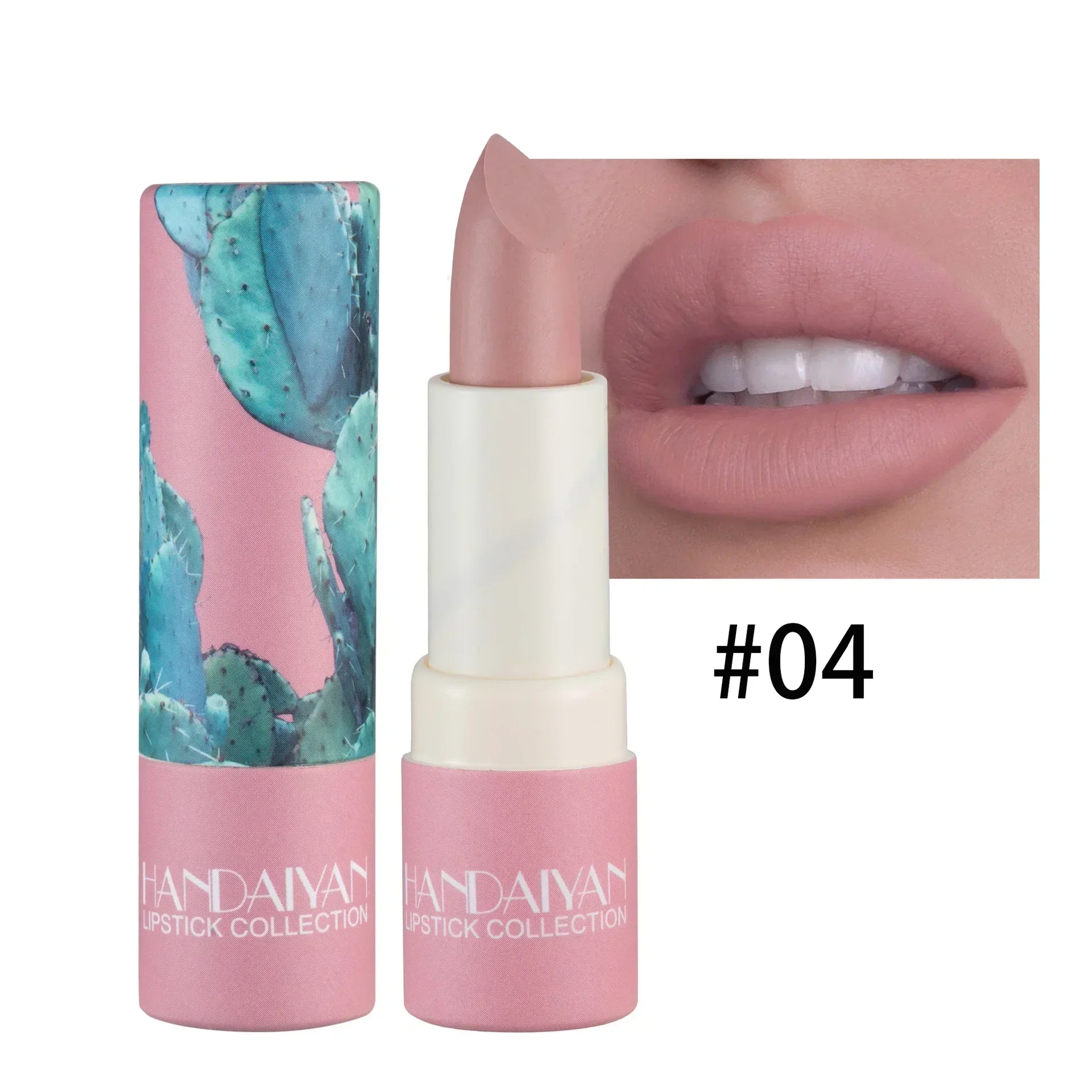 Rose Pink Nude Matte Velvet Lipstick Waterproof Beauty Makeup - LIPOXI