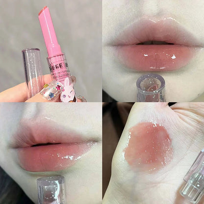 Solid Lip Gloss Gege Bear Garden Pink Rabbit Lip Set - LIPOXI