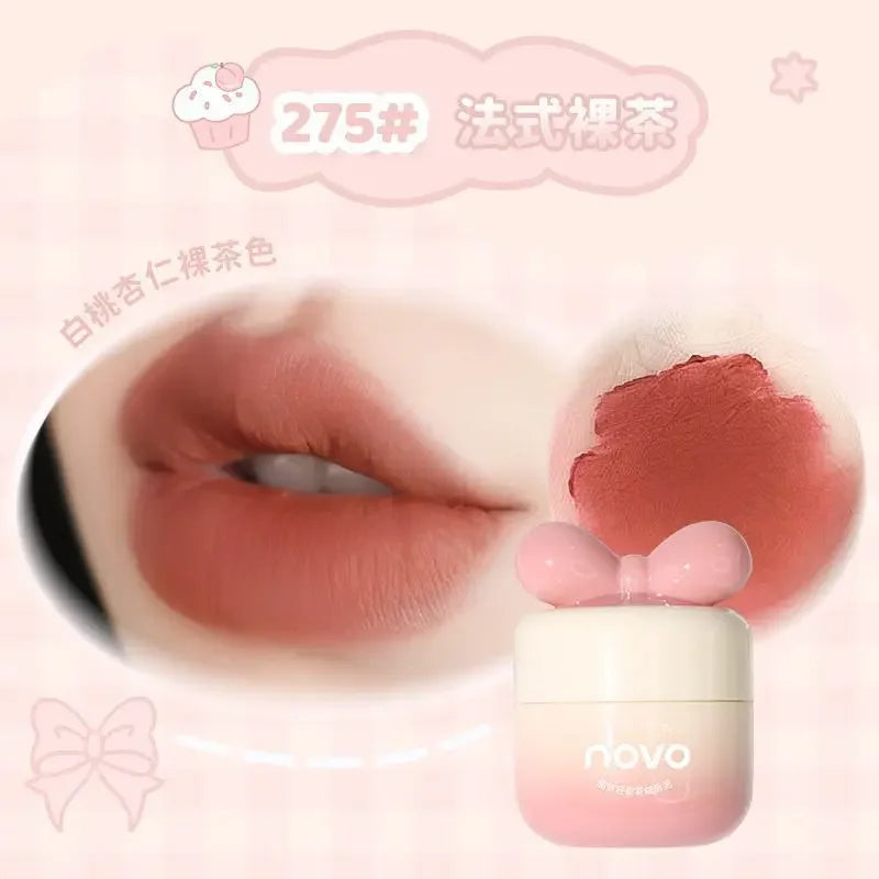 Novo Lip Clay Waterproof Longlasting Matte Lipstick Hot - LIPOXI