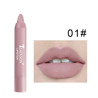 Nude Series Velvet Matte Lipstick Pencil Waterproof Red Tint - LIPOXI