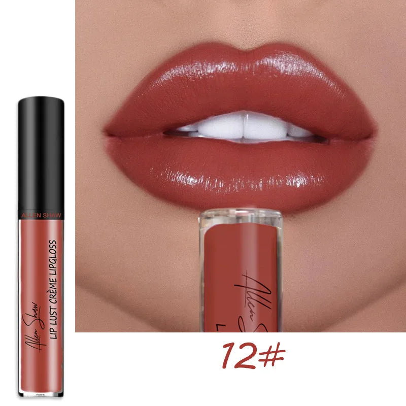 12 Colors Sexy Women Lipstick Waterproof Long Lasting Moist Lip Gloss - LIPOXI