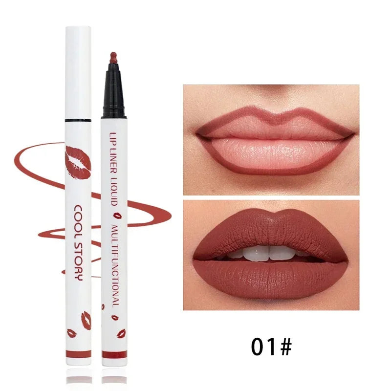 Matte Soft Lip Liner Liquid Lipliner Pencil Long Lasting - LIPOXI