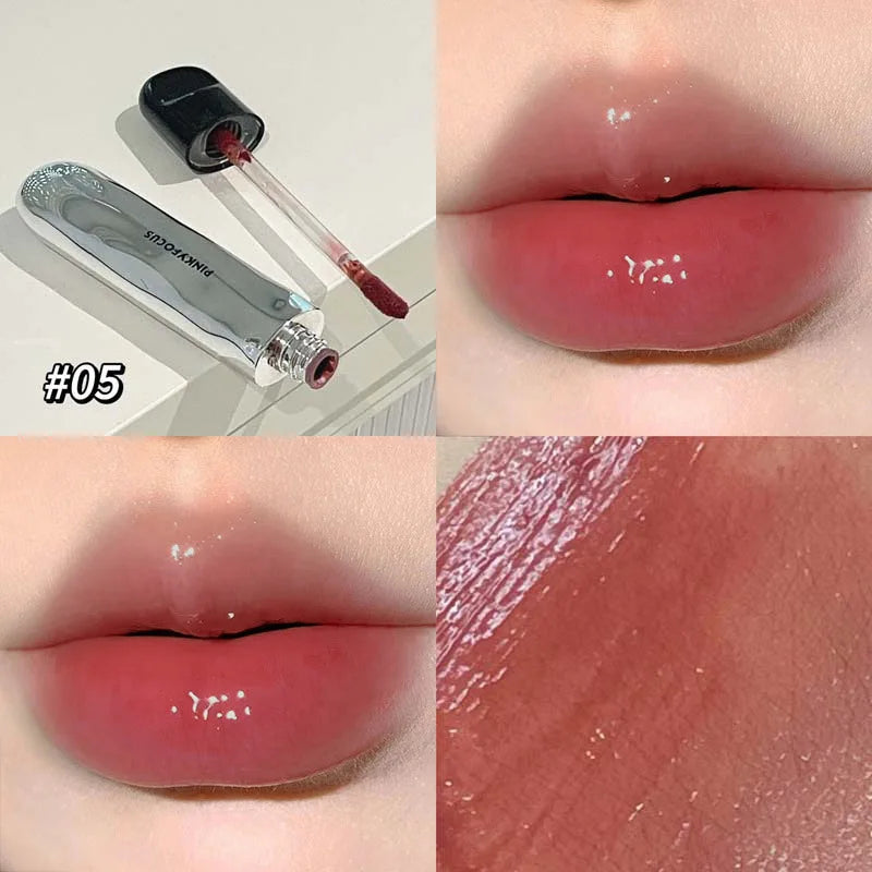 PinkyFocus Mirror Lip Stain Korean Makeup Pure Desire Moisturizing - LIPOXI