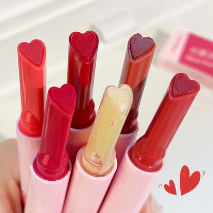 Heart-Shape Jelly Solid Lip Gloss Pen Moisturizing Shiny Lips - LIPOXI